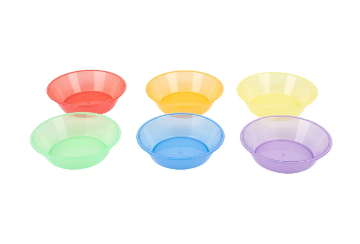 Tickit - Transparante sorteerschaaltjes - Set van 6 - Regenboog