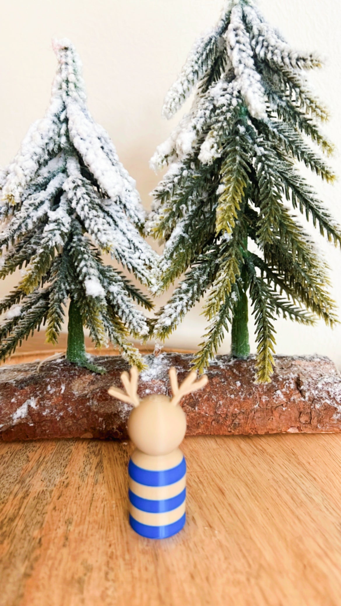 Rendier Blauw Kerstfiguurtje