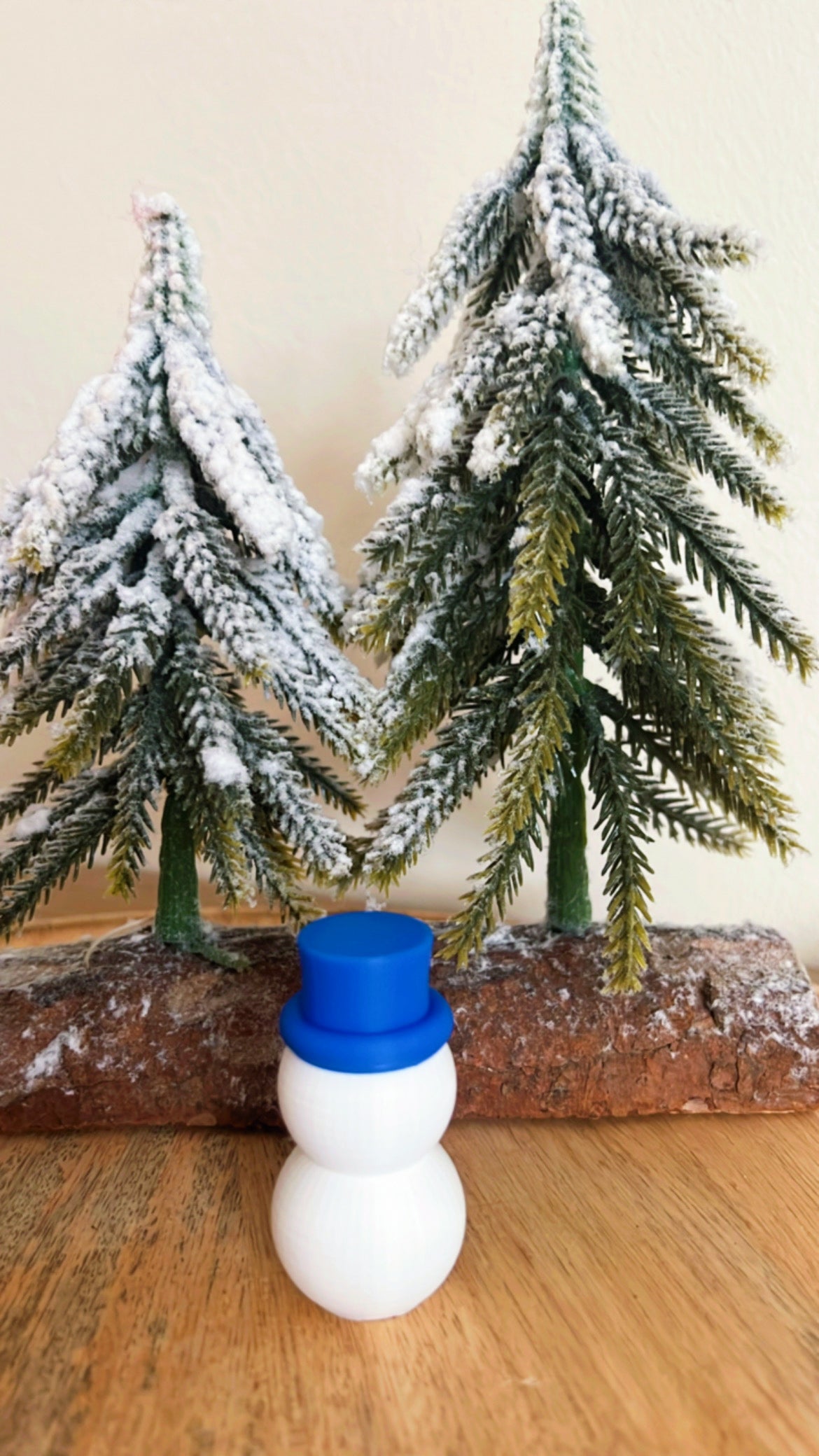 Sneeuwman Blauw Kerstfiguurtje