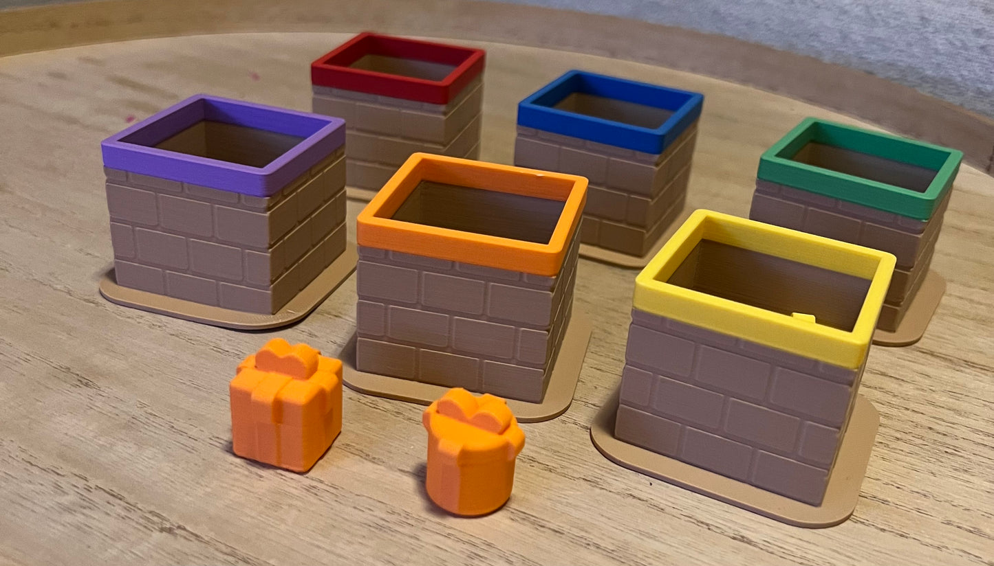 Sorteer schoorsteen set met cadeautjes