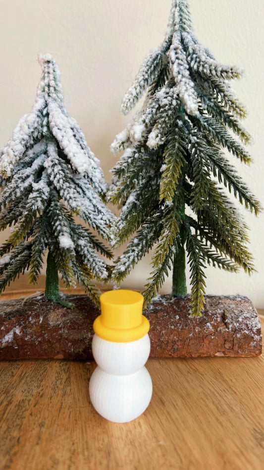 Sneeuwman Geel Kerstfiguurtje