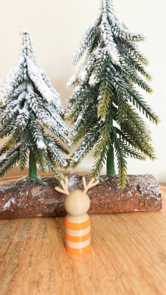 Rendier Oranje Kerstfiguurtje